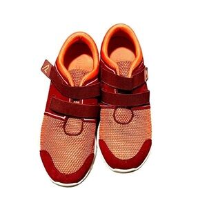 Vionic Ema ASR 1840 Shoes Red - Suede Mesh Comfort Walking Sneaker Women 9